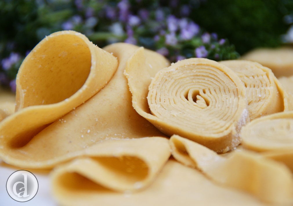 Freshly made Fettucine pasta100011