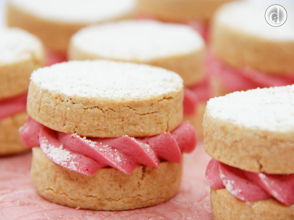 Melting Moments with Raspberry Buttercream Icing