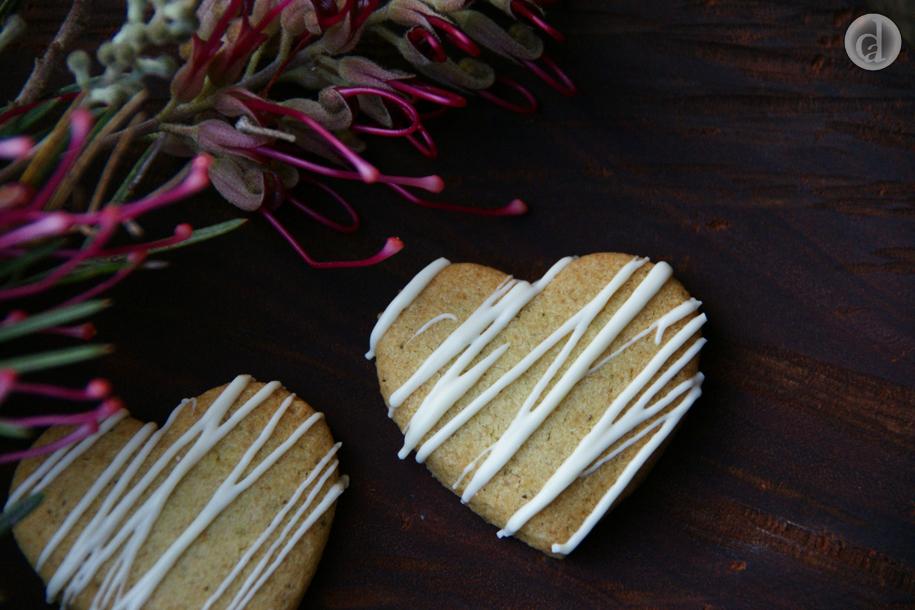 Topped with white chocolate