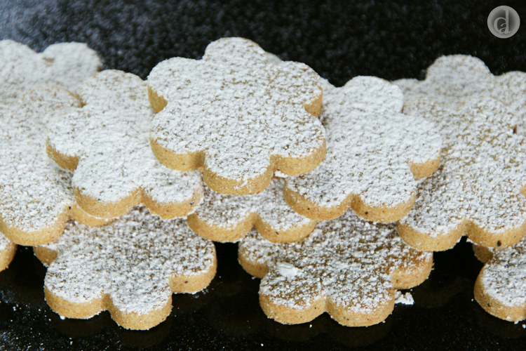Dusted with icing sugar