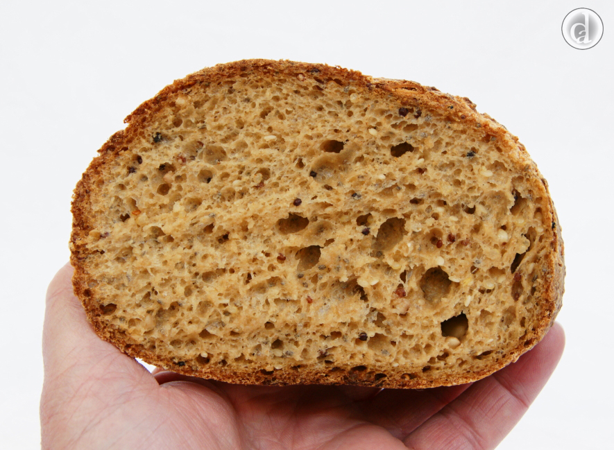Six seed sourdough using Arthur fed with molasses