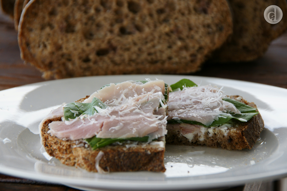 Delicious with ham and goat chevre cheese