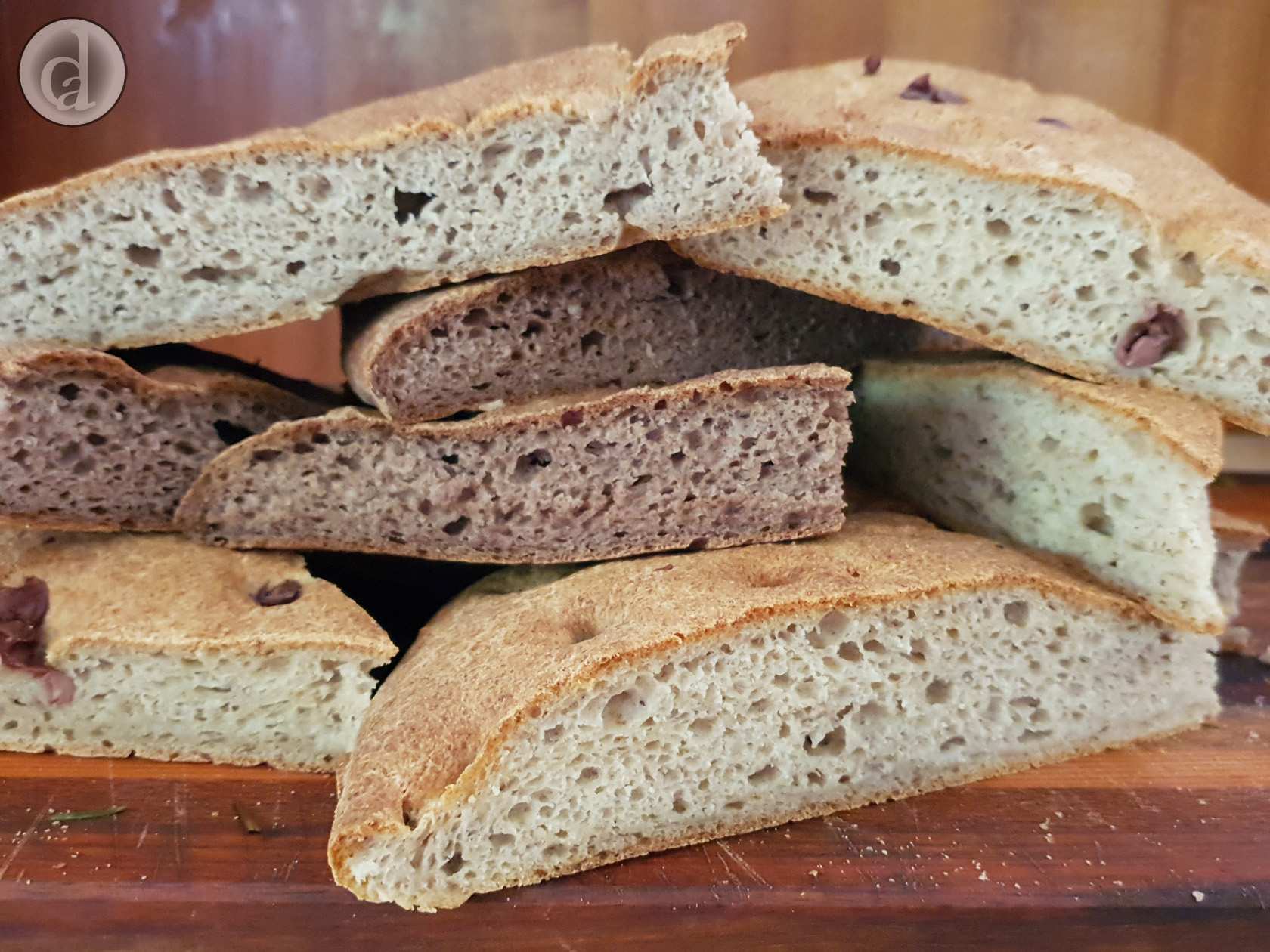 Focaccia made with dark & light Bakers' Magic flour