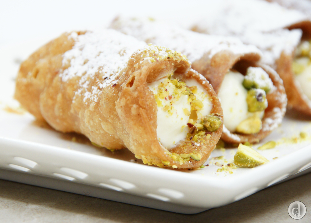 Zesty Lemon & Pistachio Cannoli
