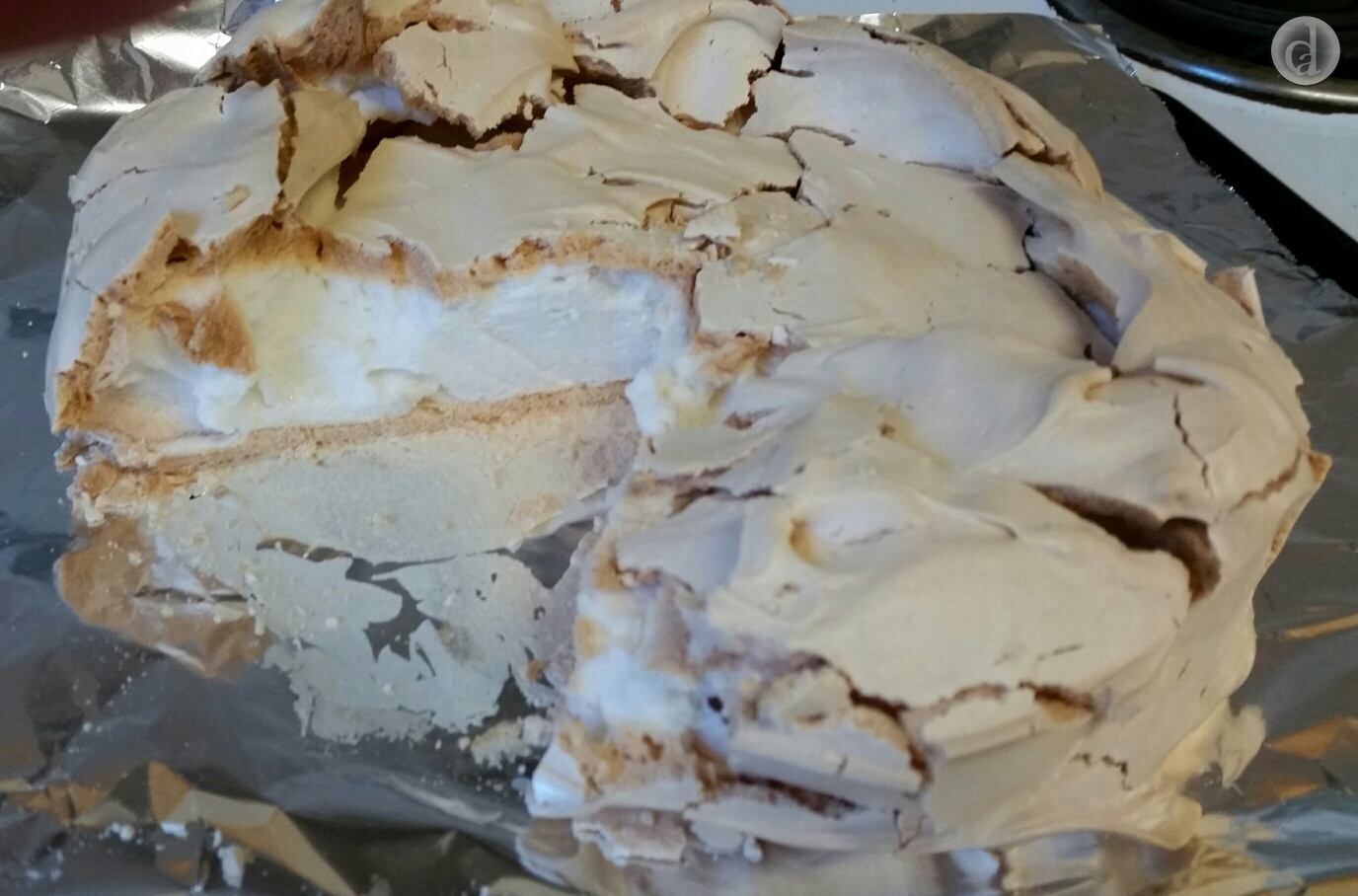 Baked in my mum's oven at 120 C