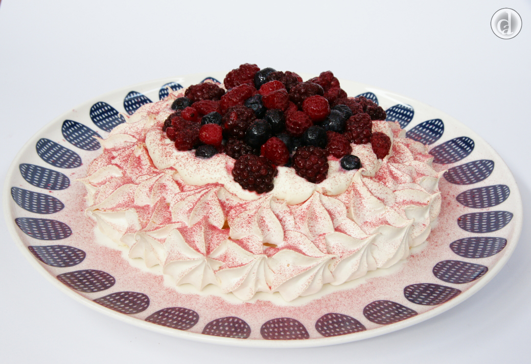 Pavlova with mixed berries