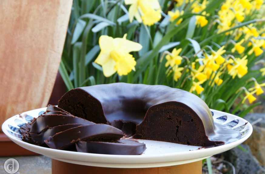 Coated with chocolate ganache