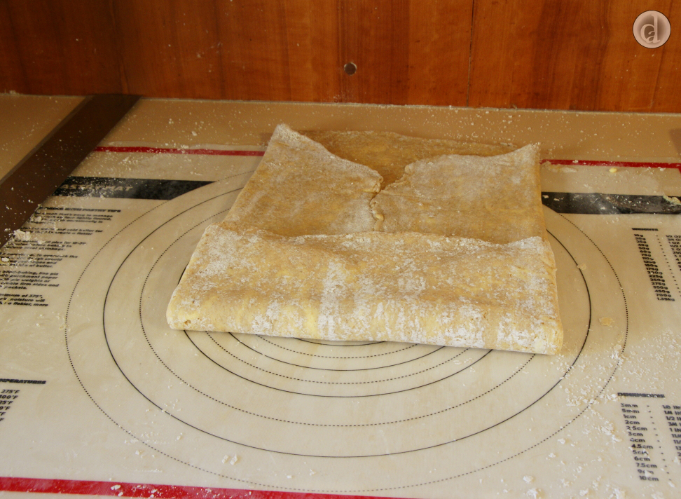 Folding the dough