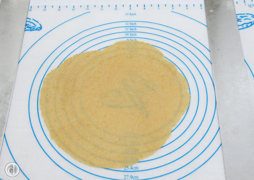 Rolled dough 1 mm thick