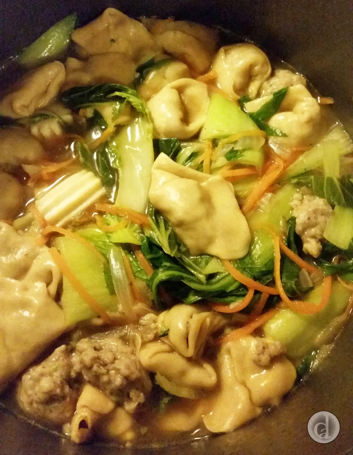Chunky prawn & calamari wonton soup
