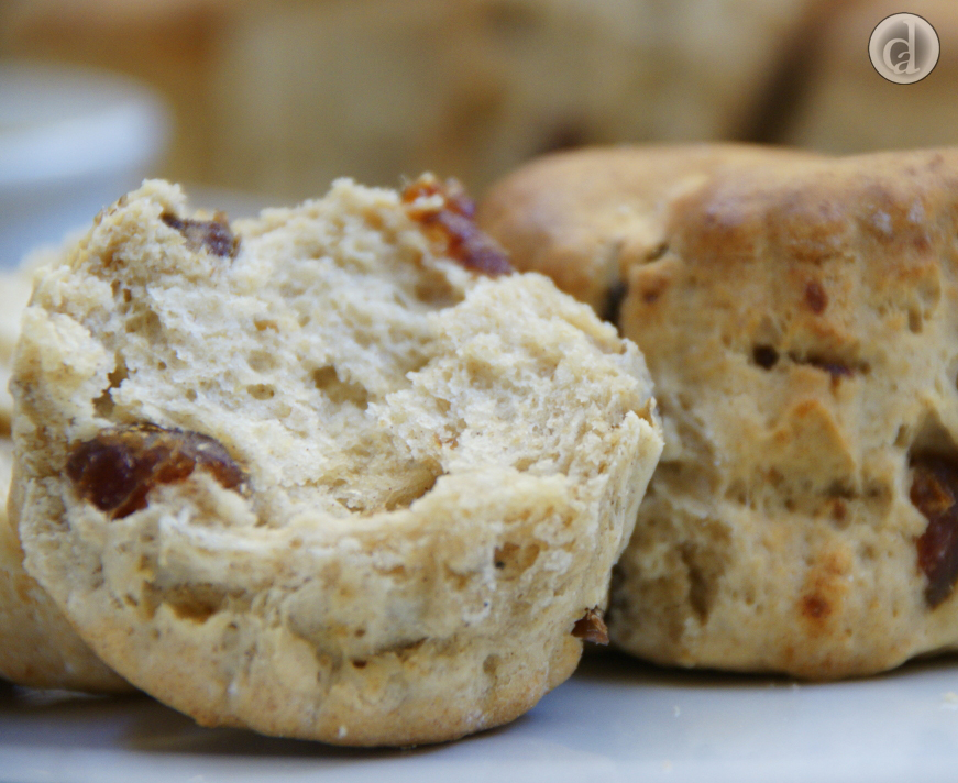 Date scones, delicious with butter