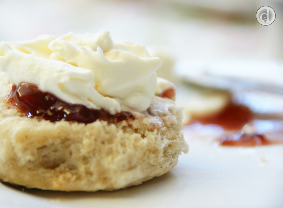 Delicious with jam and cream